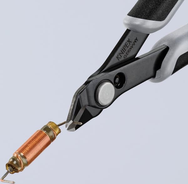 Knipex 78 61 125 ESD Precision Side Cutters 125mm, induktionshärdade 64 HRC skär, ESD-säkra för elektronikarbete