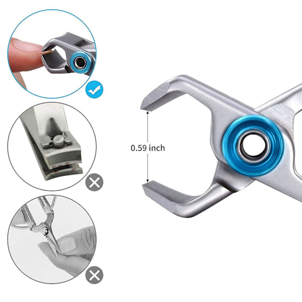 2 st överdimensionerade tjocka nagelklippare för tjocka tånaglar eller tuffa fingernaglar Överdimensionerade nagelklippare i rostfritt stål för tånaglar och fingernaglar