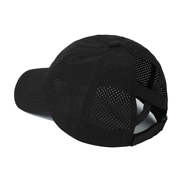 Womens Criss Cross Ponytail Baseball Cap Justerbar Hög Messy Bun Snabbtorkande Mössor för Utomhussporter Resor