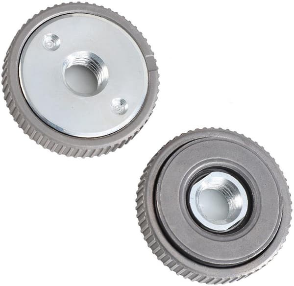 Snabbfäste låsmutter M14 14mm för vinkelslipskivor, verktygsfri flänsmutter i kolstål för slipning och kapning, 2-pack