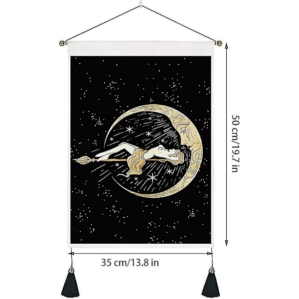 2-pack månfas tapet psykedelisk psykedelisk måndekoration för sovrum vardagsrum 35 x 50 cm
