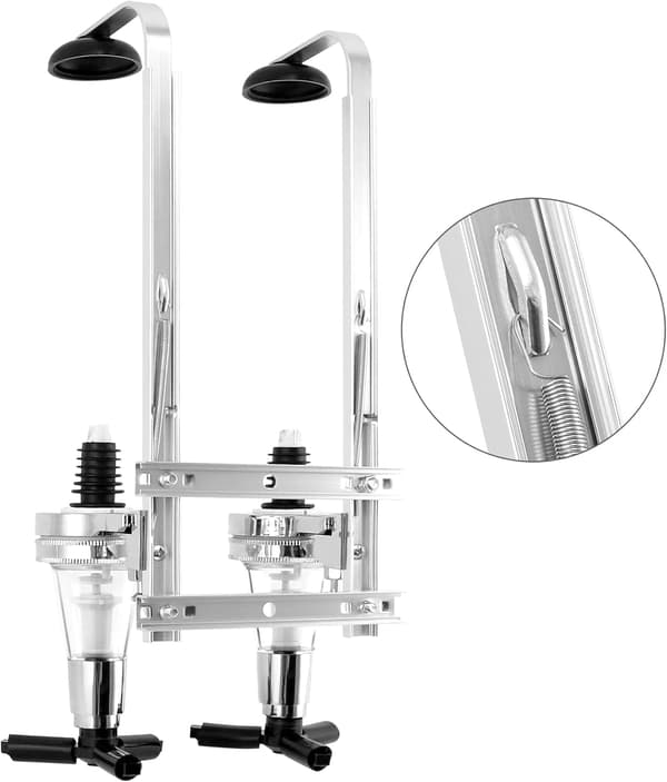 Wall Mounted Alcohol Dispenser - Aluminum Alloy - 2 Nozzles - Easy to Install
