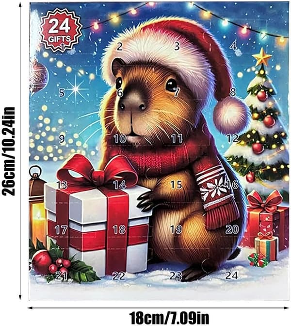 Capybara Adventskalender 2025 - 24 Dagers Julekalender Leketøy