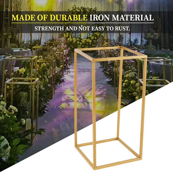 1 stk. Blomster Vase Gulvvase Søjle Stativ Metal Vejledning Elegant Bryllupsdekoration