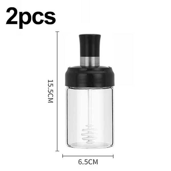 Såsskruka Transparent Glas Kombinationssked Med Lock Canisters