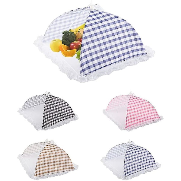 4-pack matskydd 12 tum pop-up nätmatskydd tält återanvändbara och hopfällbara paraplyskydd skärmar nät utomhus picknick matskydd matflugnät