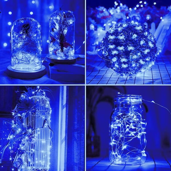 2-pack Halloween Solar Lights Outdoor, Suitable for Outdoor Use, 39.4ft 100-LED Solar Waterproof String Lights, Copper Wire, 8 Modes