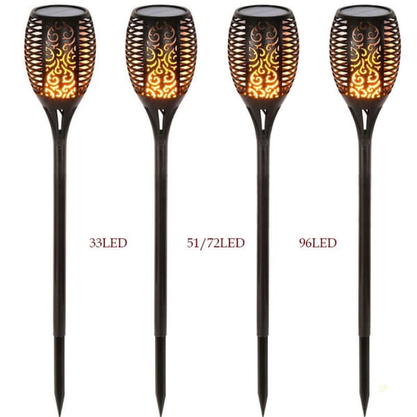 Solar Flame Lampe Vanntett IP65 Hagefakkel Solar Flame Lys Utendørs Dekorasjon for Hage Terrasse Stier (2-pakning) - Lamper