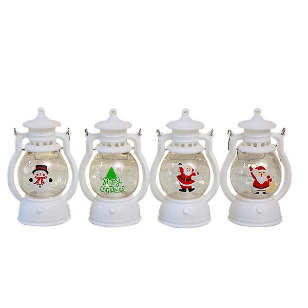 4 st jul-lyktor inomhus mini hängande ljus LED-lykta jul dekorativ lykta för bordsskiva