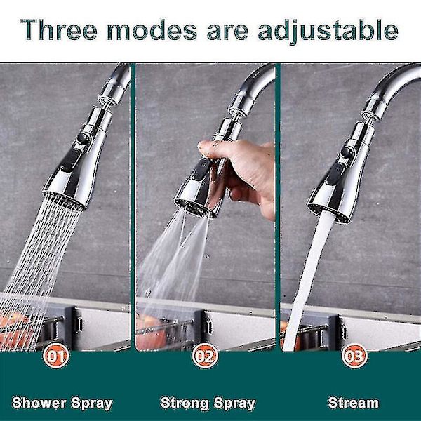 Köksblandare Kran Vattenkran Sprayhuvud 360 Swivel Ersättning Sprayer Munstycke
