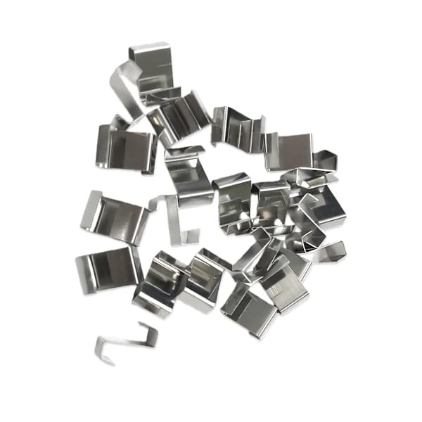 Växthusglasklämmor 50-delars set, 304 rostfritt stål Z- och W-trådklämmor för säker panelfixering, silver