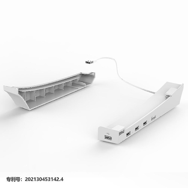 Ps5 optisk drivenhet version värd horisontell förvaringsfäste Ps5 digital version värd bärbart fäste med 4 USB-portar