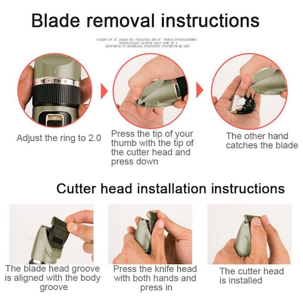 Hårtrimmer Set för Hundar, Klippmaskin för Husdjur