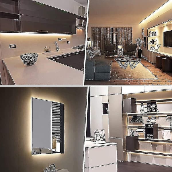 3m batteridrevne LED-strips med fjernkontroll, 90 LED-lys vanntett stripe