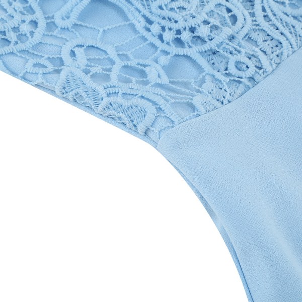 Elegant cocktailklänning för kvinnor blå XL