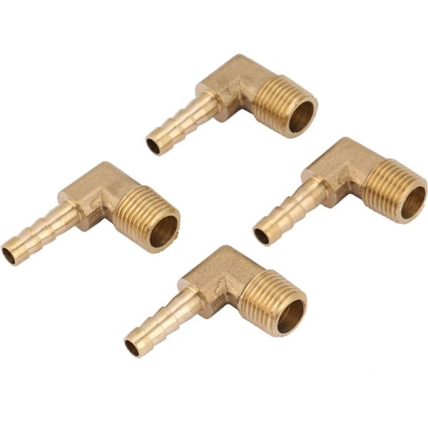 4 kpl Messinki Uroskyynärpää Puutarhaletkun Liitin G1/4\" 6mm
