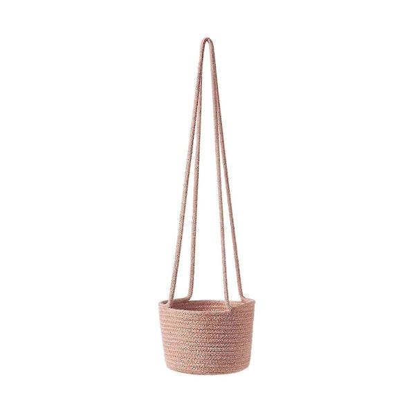 Hanging Rope Planter Baskets With Long Hanging Rope, Hand Woven Plant Holder Decorative Flower Pot