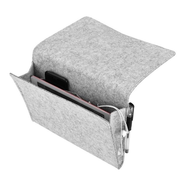 Sengkant Caddy, Seng Oppbevaringsarrangør Hengeposeholder, Magasin Bok Telefon Nettbrett Kabler Fjernkontroll for Hjem Sovesal Seng Sofa