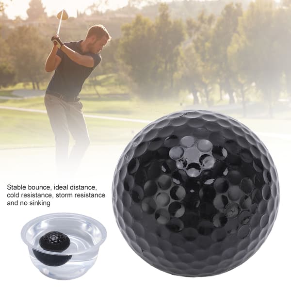 2 lager golf flydende bold flyde vand rækkevidde udendørs sport golf træningsbolde sort