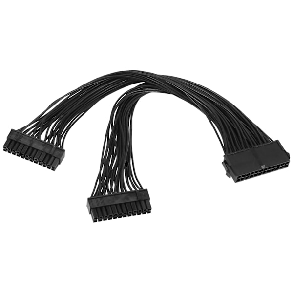 Atx 24pin 1 til 2 port strømforsyningsforlengelseskabel Psu hann til hunn splitter 24pin forlengelseskabel