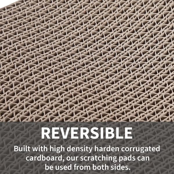 Kattekløsbræt, Vendbar Kattekløser i Karton Stor Bred Moderne Sofaseng med Katteurt (4-pak)