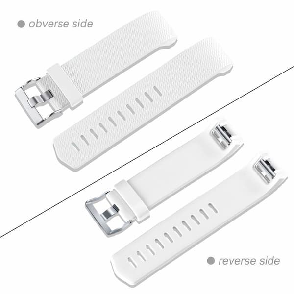 Fitbit Charge 2 armband silikon 3-pack (S) Black/Grey/White Black/gray/white