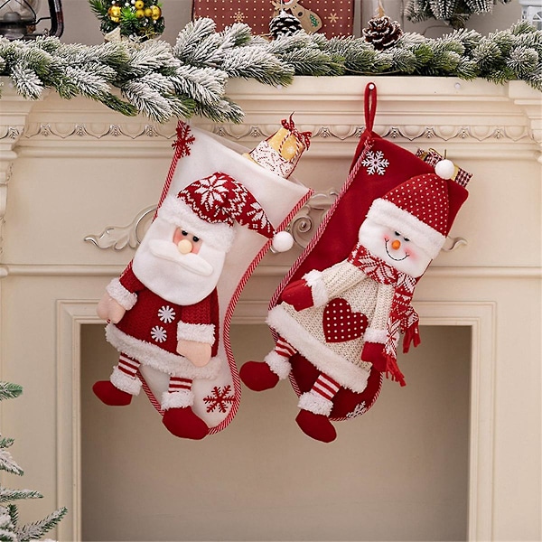 Julstrumpor Godisstrumpor Jul Heminredning Presentpåsar Julgran Hängande Prydnader