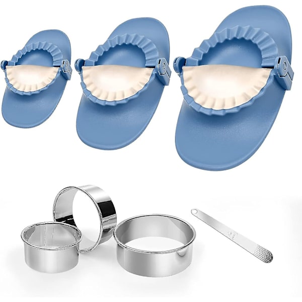 Dumplingsmaskin, köttbullsmaskin, dumplingsformningsmaskin - Gör perfekta dumplings varje gång, 3 storlekar (l/3,7\"+m/3,2\"+s/2,5\").
