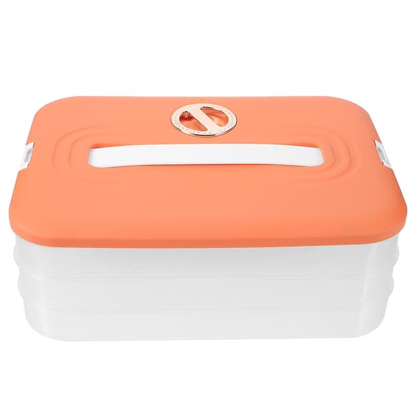 Kyl Dumpling Wonton Frysbox Kyl Dumpling Organizer Box För Hem (3-lager)