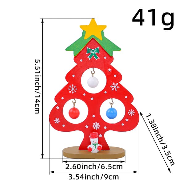 2 st Mini Julgran Dekoration Julgran Leksak med Mini Julpynt för Barnpresent