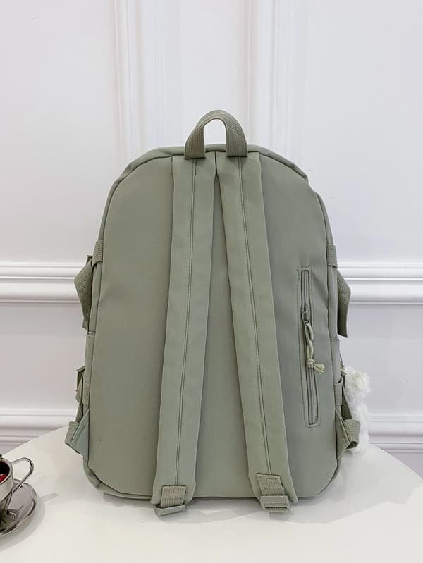 Tegneserie Multi-rum Polyester Rygsæk med Tyverisikring Green