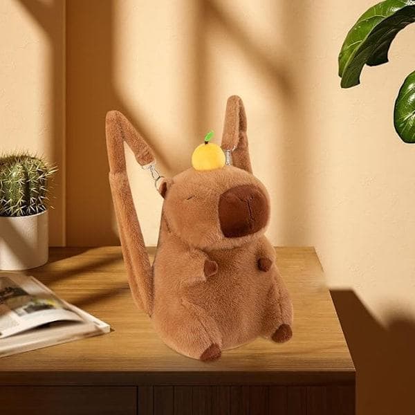 Capybara Backpack, Plush Capybara Toy Bag for Party, Holiday, Men