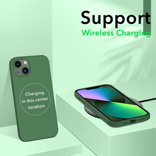 iPhone 13 Case, Liquid Silicone Case for 6.1 inch iPhone 13, Ultra-thin Case, Full Coverage Shockproof Protective Soft Case