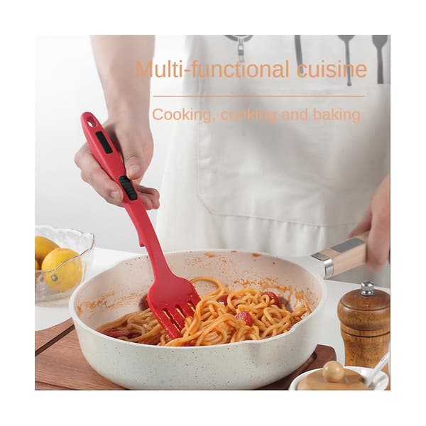 Flexibel silikongaffel, värmebeständig matlagningsgaffel, diskmaskinssäker köksgaffel, non-stick