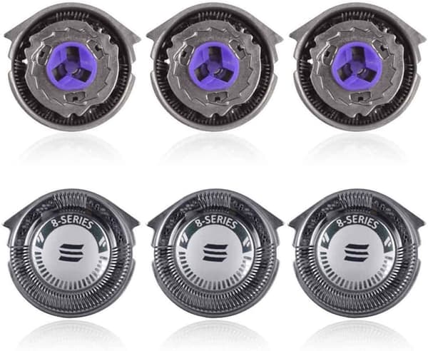 3 Replacement Blade Sets for Philips Shaver Accessories HQ8 Series Silver Shaving Blades