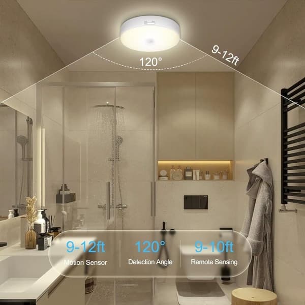 Rechargeable LED Wall and Ceiling Light – Motion Sensor Battery Powered Lamp for Wardrobe, Staircase, and Hallway