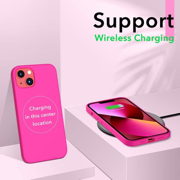 iPhone 13 Case, Liquid Silicone Case for 6.1 inch iPhone 13, Ultra-thin Case, Full Coverage Shockproof Protective Soft Case