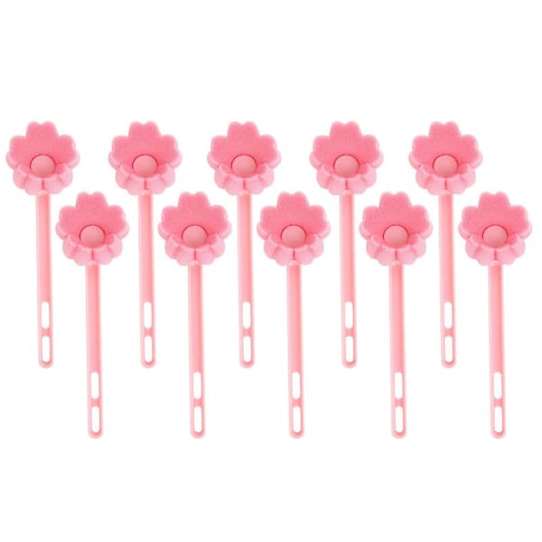 10 st Cup Brushes Reusable Rich Foam Flower Sponge Head Deep Cleaning Bottle Mug Brushes Kitchen Utensils