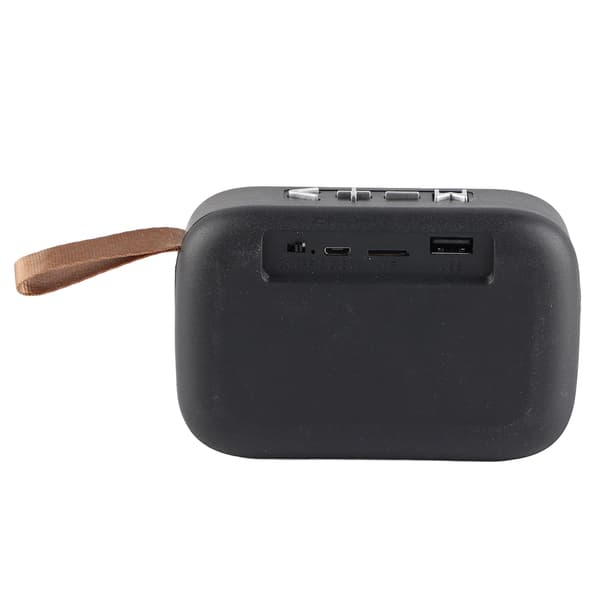 Mini Bluetooth Speaker Stereo Subwoofer Support Memory Card Portable Wireless Speaker with Hand Strap Black