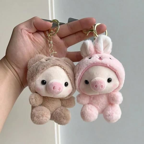 Pehmoeläinavainperä ja reppukoru Pink