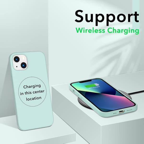iPhone 13 Case, Liquid Silicone Case for 6.1 inch iPhone 13, Ultra-thin Case, Full Coverage Shockproof Protective Soft Case