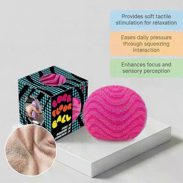 Fuzz Squishy Stressball – Myk Fidget-leke for Angstlindring, Sensorisk Lek for Barn og Voksne