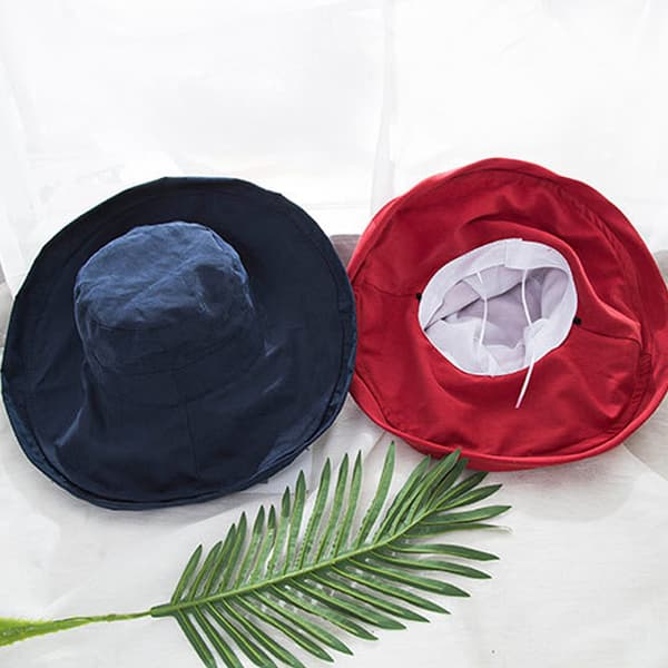 Solid Color Fisherman Hat Foldable Fashionable Summer Hat for Commuting