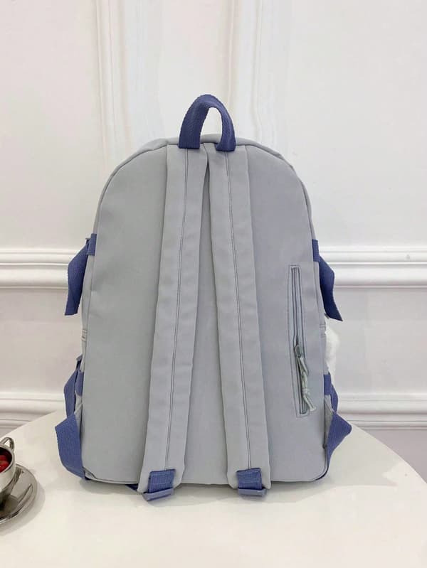 Tegneserie Multi-rum Polyester Rygsæk med Tyverisikring Blue
