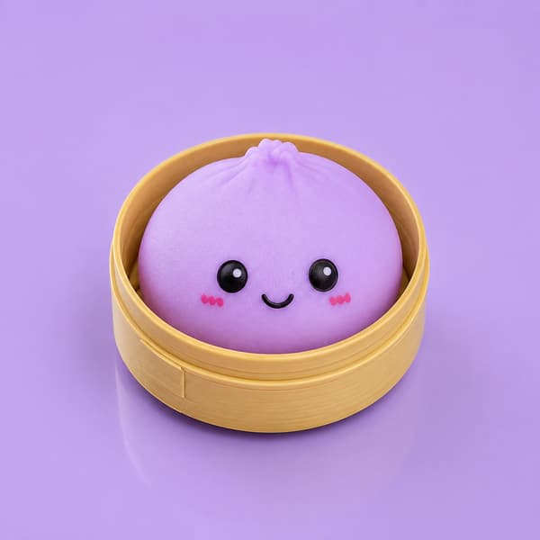 Dumpling Squishy YMstery Box 5,5 cm – Kawaii Fidgetlegetøj & Stressbold til Børn +3 år