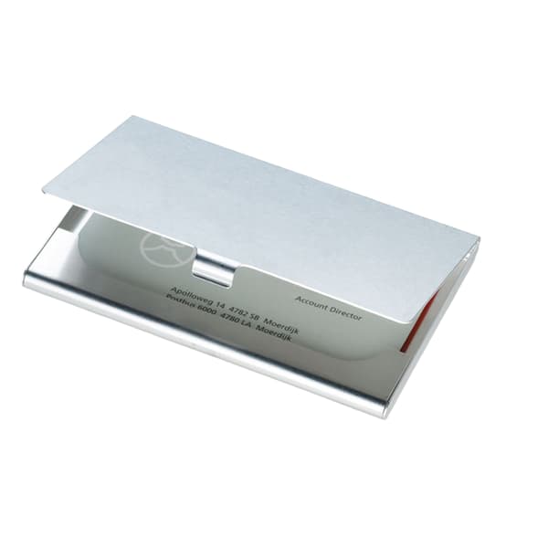 MidOcean Epsom Visitkortshållare i Aluminium One Size Blank Silver