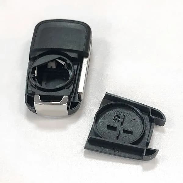 Vikbart bilnyckelskal för Buick/Opel/Chevrolet, 2 knappar, svart