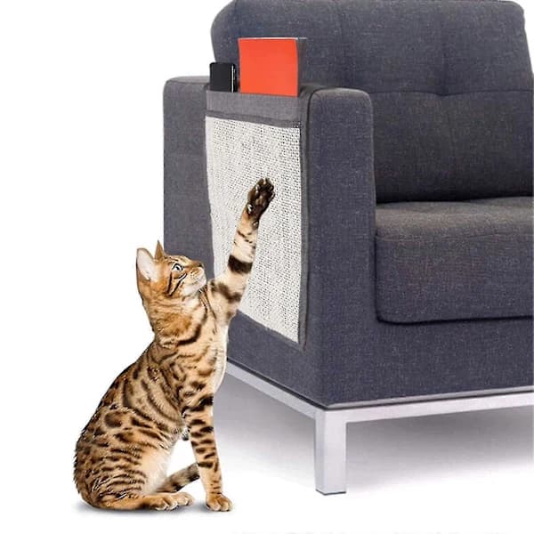 Cat scratching mat, sofa protection mat with 2 compartments, furniture scratching mat, scratching protection for sofa