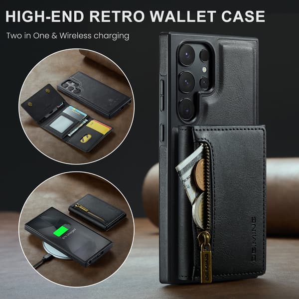 Samsung S24 FE case with RFID protection / Magnetic wallet case with card holder