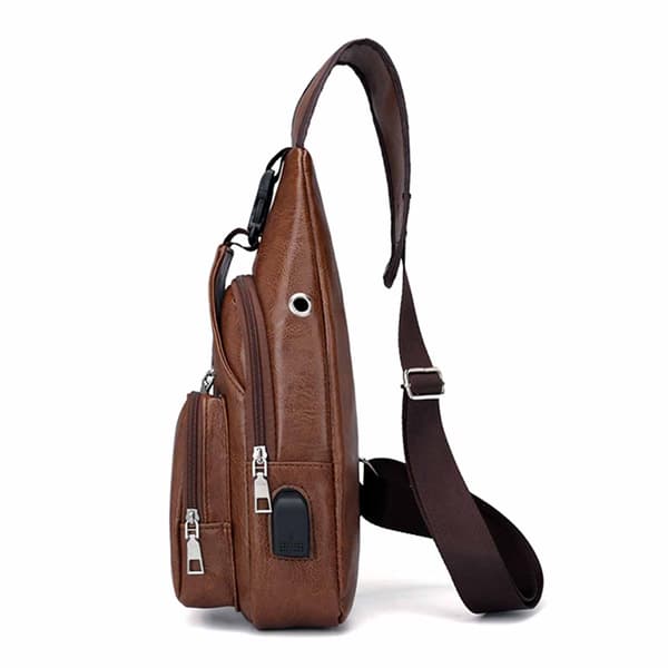Shoulder Bag Men Shoulder Bag Cross Body Bag Leather Light Brown